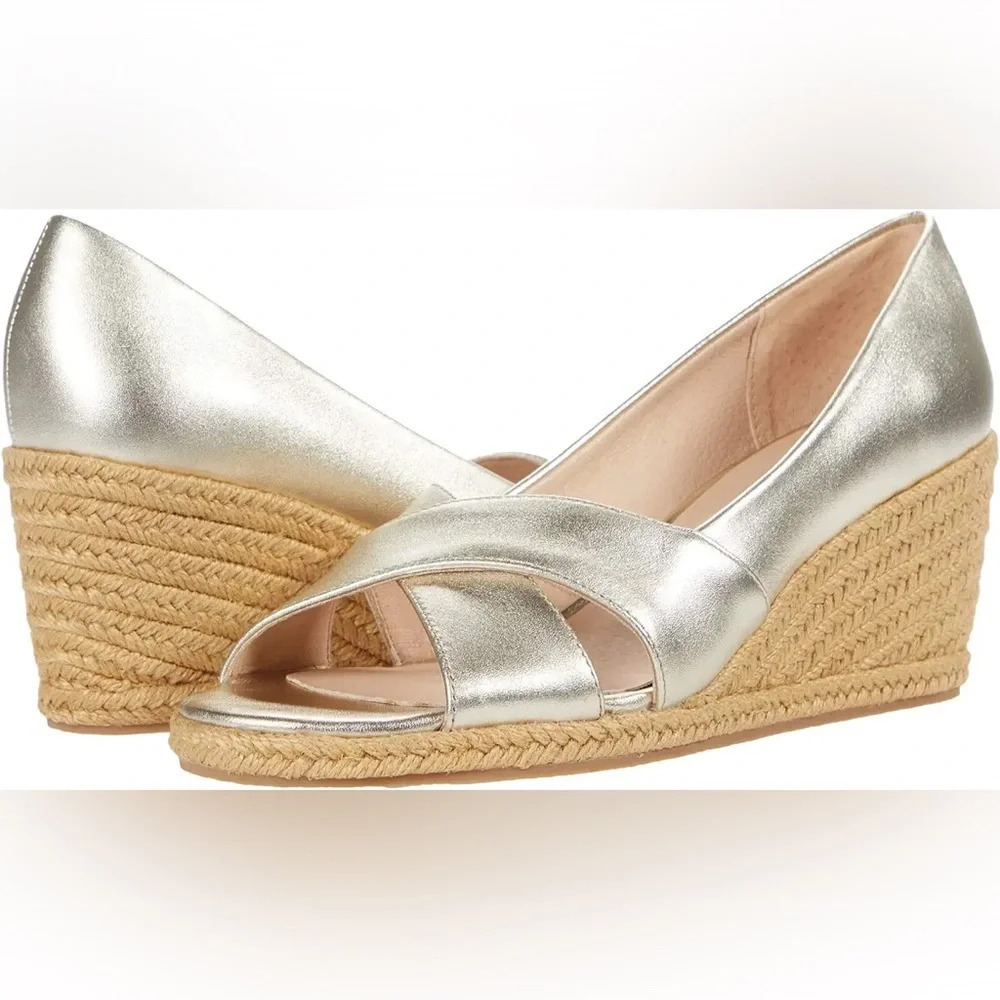 Jack Rogers Palmer Crisscross Wedge Espadrille size: 7